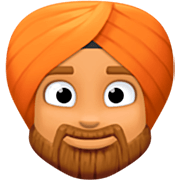 👳🏽‍♂️ Emoji Mann mit Turban: mittlere Hautfarbe Facebook 14.0.