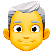 Emoji 👨‍🦳 Uomo: Capelli Bianchi su Facebook 14.0.
