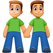 👨🏼‍🤝‍👨🏽 Emoji händchenhaltende Männer: mittelhelle Hautfarbe, mittlere Hautfarbe Facebook 14.0.