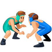 🤼🏼‍♂️ Emoji Hombres Luchando, Tono De Piel Claro Medio en Facebook 14.0.