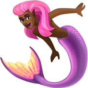 🧜🏿‍♀️ Emoji Sirena: Tono De Piel Oscuro en Facebook 14.0.