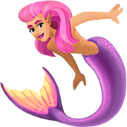 🧜🏼‍♀️ Emoji Sirena: Tono De Piel Claro Medio en Facebook 14.0.