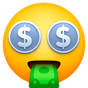 🤑 Emoji Cara Con Lengua De Dinero en Facebook 14.0.