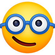 Emoji 🤓 Faccina Nerd su Facebook 14.0.