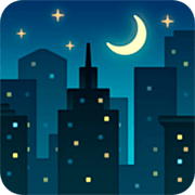 Emoji 🌃 Notte Stellata su Facebook 14.0.