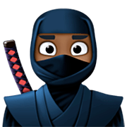 🥷🏿 Emoji Ninja: Tono De Piel Oscuro en Facebook 14.0.