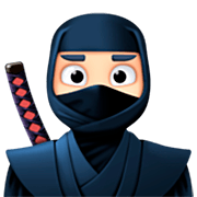 Emoji 🥷🏻 Ninja: Carnagione Chiara su Facebook 14.0.
