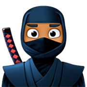 Emoji 🥷🏾 Ninja: Carnagione Abbastanza Scura su Facebook 14.0.