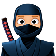 Emoji 🥷🏼 Ninja: Carnagione Abbastanza Chiara su Facebook 14.0.