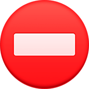 Emoji ⛔ Segnale Di Divieto Di Accesso su Facebook 14.0.
