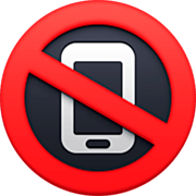 Emoji 📵 Simbolo Che Vieta L’utilizzo Dei Telefoni Cellulari su Facebook 14.0.