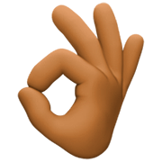 👌🏾 Emoji OK-Zeichen: mitteldunkle Hautfarbe Facebook 14.0.