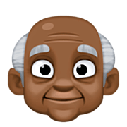 Emoji 👴🏿 Uomo Anziano: Carnagione Scura su Facebook 14.0.