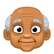 Emoji 👴🏾 Uomo Anziano: Carnagione Abbastanza Scura su Facebook 14.0.