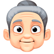 👵🏻 Emoji Anciana: Tono De Piel Claro en Facebook 14.0.