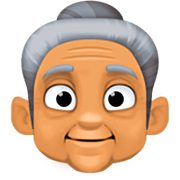 👵🏽 Emoji Anciana: Tono De Piel Medio en Facebook 14.0.