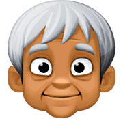 Emoji 🧓🏾 Adulto Anziano: Carnagione Abbastanza Scura su Facebook 14.0.