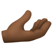 🫴🏿 Emoji Palma Para Cima Mão: Pele Escura na Facebook 14.0.