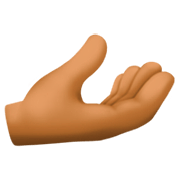 🫴🏾 Emoji Palma Para Cima Mão: Pele Morena Escura na Facebook 14.0.