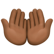 Emoji 🤲🏿 Mani Unite In Alto: Carnagione Scura su Facebook 14.0.