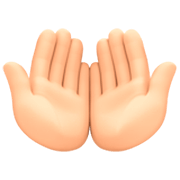 Emoji 🤲🏻 Mani Unite In Alto: Carnagione Chiara su Facebook 14.0.