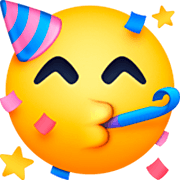 🥳 Emoji Partygesicht Facebook 14.0.