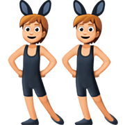 👯🏼 Emoji Personas Con Orejas De Conejo: Tono De Piel Claro Medio en Facebook 14.0.