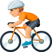 🚴🏼 Emoji Persona En Bicicleta: Tono De Piel Claro Medio en Facebook 14.0.