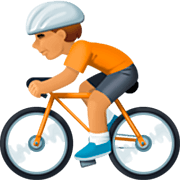 Émoji 🚴🏽 Cycliste : Peau Légèrement Mate sur Facebook 14.0.