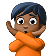 Emoji 🙅🏿 Persona Che Fa Segno Di No: Carnagione Scura su Facebook 14.0.