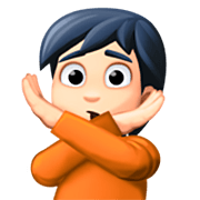 Emoji 🙅🏻 Persona Che Fa Segno Di No: Carnagione Chiara su Facebook 14.0.