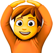 🙆 Emoji Person mit Händen auf dem Kopf Facebook 14.0.