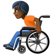 🧑🏿‍🦽 Emoji Person in manuellem Rollstuhl: dunkle Hautfarbe Facebook 14.0.