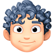 🧑🏻‍🦱 Emoji Persona: Tono De Piel Claro, Pelo Rizado en Facebook 14.0.