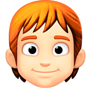 🧑🏻‍🦰 Emoji Erwachsener: helle Hautfarbe, rotes Haar Facebook 14.0.