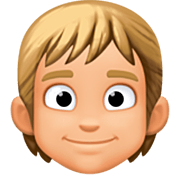 👱🏼 Emoji Person: mittelhelle Hautfarbe, blondes Haar Facebook 14.0.