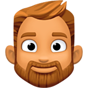 Emoji 🧔🏽 Uomo Con La Barba: Carnagione Olivastra su Facebook 14.0.