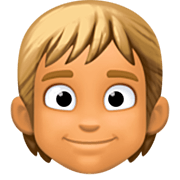 👱🏽 Emoji Person: mittlere Hautfarbe, blondes Haar Facebook 14.0.