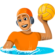 🤽🏽 Emoji Wasserballspieler(in): mittlere Hautfarbe Facebook 14.0.