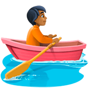 🚣🏾 Emoji Person im Ruderboot: mitteldunkle Hautfarbe Facebook 14.0.