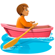 🚣🏽 Emoji Person im Ruderboot: mittlere Hautfarbe Facebook 14.0.
