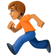 🏃🏽 Emoji Persona Corriendo: Tono De Piel Medio en Facebook 14.0.