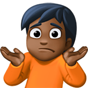 Emoji 🤷🏿 Persona Che Scrolla Le Spalle: Carnagione Scura su Facebook 14.0.