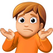 🤷🏼 Emoji Persona Encogida De Hombros: Tono De Piel Claro Medio en Facebook 14.0.