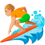 Émoji 🏄🏼 Personne Faisant Du Surf : Peau Moyennement Claire sur Facebook 14.0.