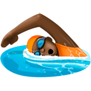 🏊🏿 Emoji Persona Nadando: Tono De Piel Oscuro en Facebook 14.0.