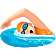 🏊🏻 Emoji Schwimmer(in): helle Hautfarbe Facebook 14.0.