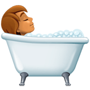 🛀🏽 Emoji badende Person: mittlere Hautfarbe Facebook 14.0.