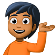 💁🏾 Emoji Persona De Mostrador De Información: Tono De Piel Oscuro Medio en Facebook 14.0.