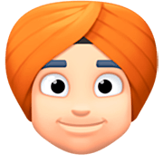 👳🏻 Emoji Persona Con Turbante: Tono De Piel Claro en Facebook 14.0.